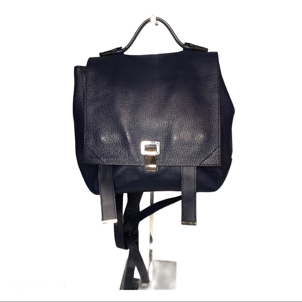 Proenza Schouler Navy calfskin PS courier backpack